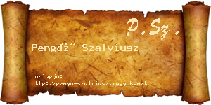 Pengő Szalviusz névjegykártya